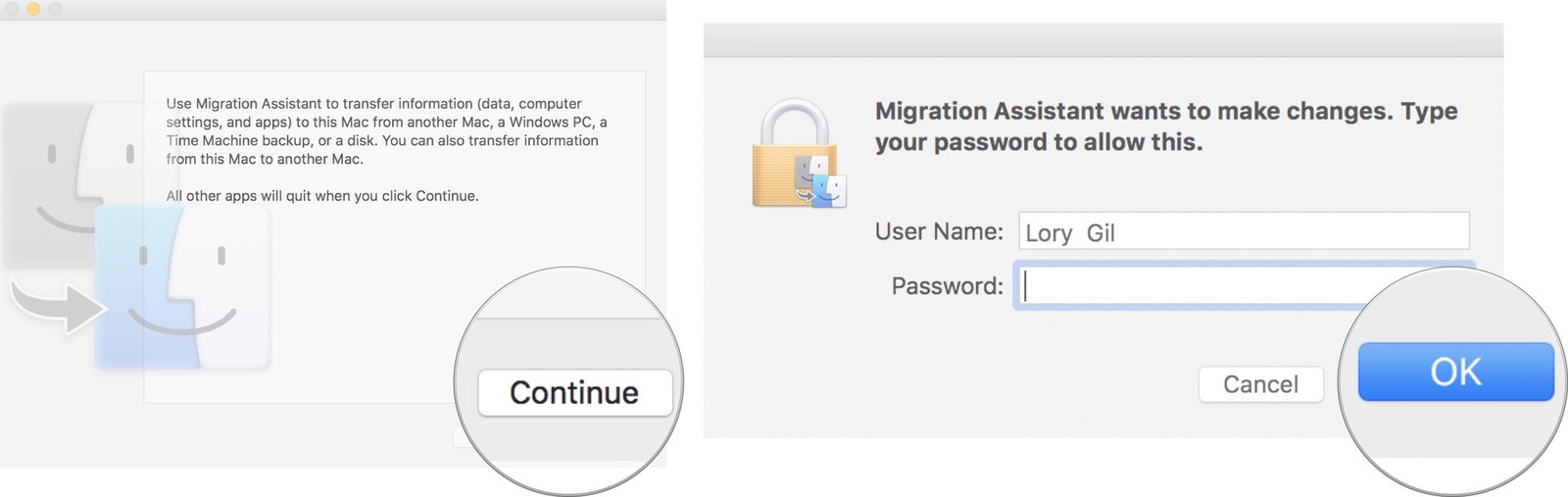 migration assistant app for windows from mac